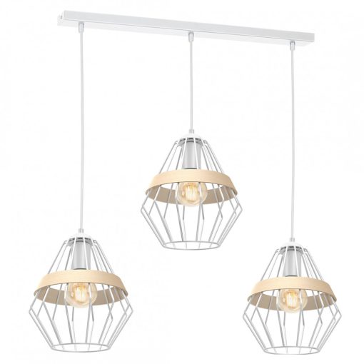 Pendant lamp CLIFF WHITE 3xE27