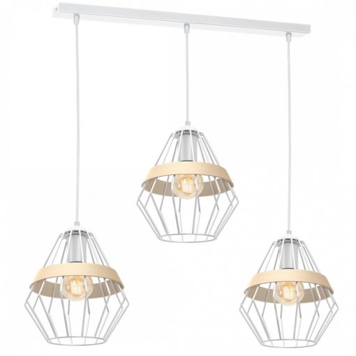 Pendant lamp CLIFF WHITE 3xE27