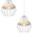 Pendant lamp CLIFF WHITE 3xE27