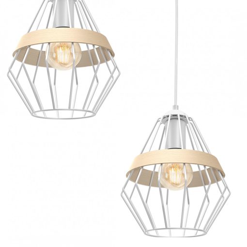 Pendant lamp CLIFF WHITE 3xE27