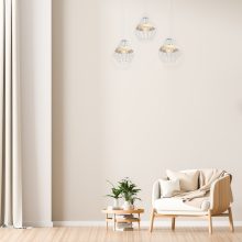 Pendant lamp CLIFF WHITE 3xE27