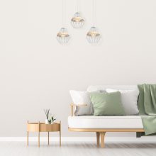 Pendant lamp CLIFF WHITE 3xE27