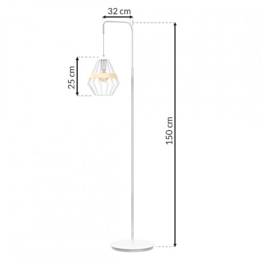 Lampa stojąca CLIFF WHITE 1xE27