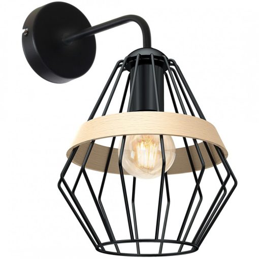 Wall lamp CLIFF BLACK 1xE27