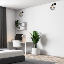 Wall lamp CLIFF BLACK 1xE27