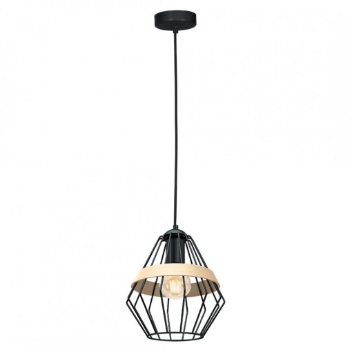 Pendant lamp CLIFF BLACK 1xE27