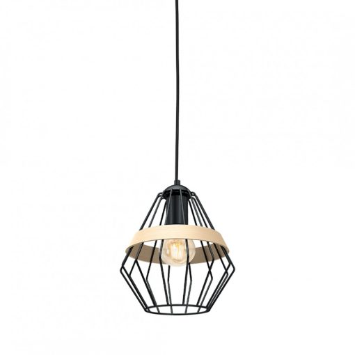 Pendant lamp CLIFF BLACK 1xE27