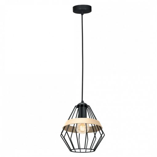 Pendant lamp CLIFF BLACK 1xE27