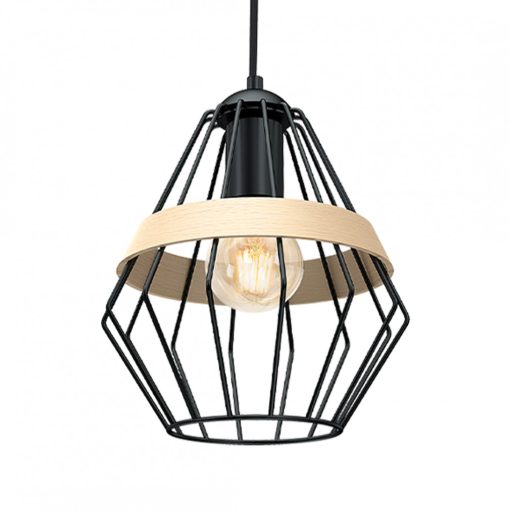 Pendant lamp CLIFF BLACK 1xE27