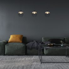 Pendant lamp CLIFF BLACK 1xE27
