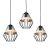 Pendant lamp CLIFF BLACK 3xE27