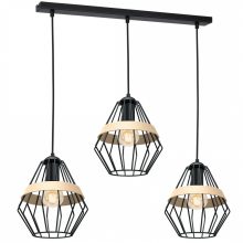 Pendant lamp CLIFF BLACK 3xE27