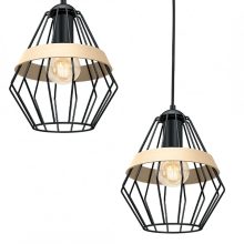 Pendant lamp CLIFF BLACK 3xE27