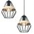 Pendant lamp CLIFF BLACK 3xE27