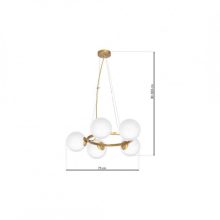 Pendant lamp VIENNA 5xE14