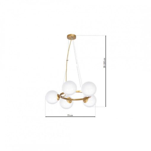 Pendant lamp VIENNA 5xE14