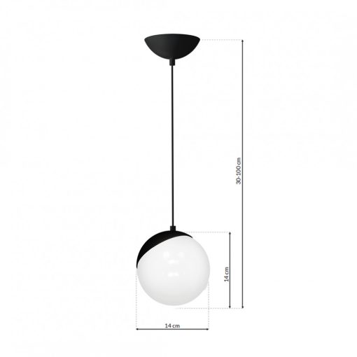 Pendant lamp SFERA BLACK 1xE14