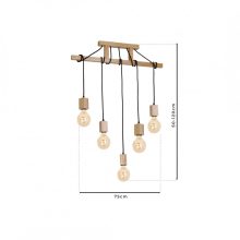 Pendant lamp JACK 5xE27