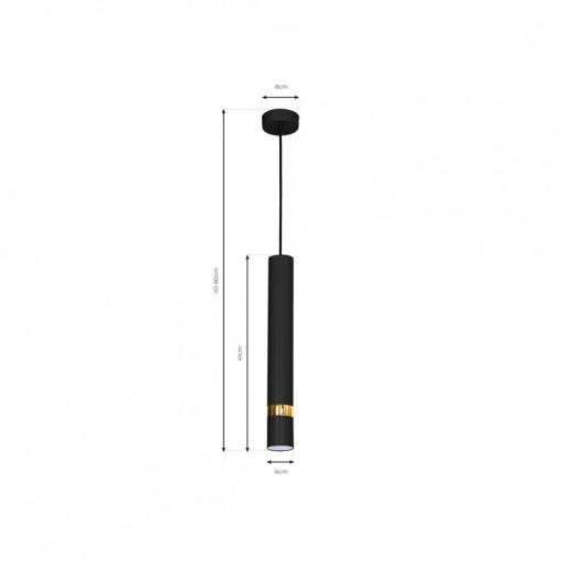 Pendant lamp JOKER BLACK/GOLD 1xGU10