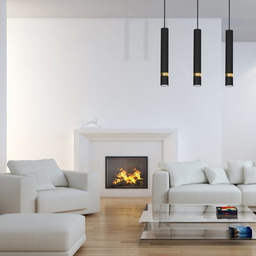 Pendant lamp JOKER BLACK/GOLD 3xGU10