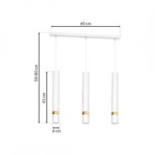 Pendant lamp JOKER WHITE/GOLD 3xGU10