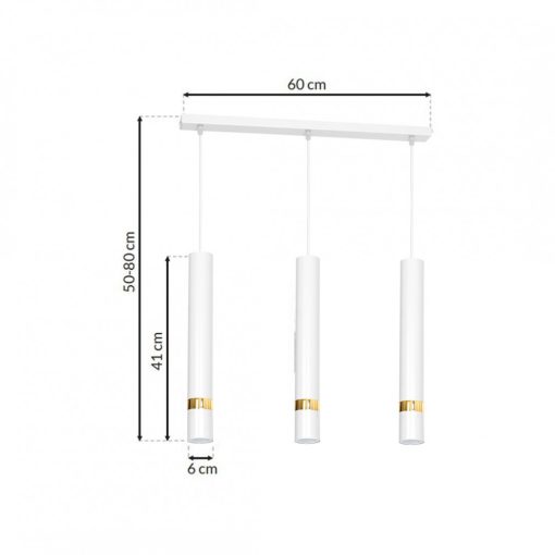 Pendant lamp JOKER WHITE/GOLD 3xGU10