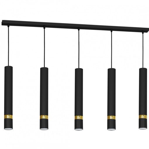 Pendant lamp JOKER BLACK/GOLD 5xGU10