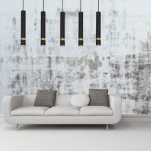 Pendant lamp JOKER BLACK/GOLD 5xGU10