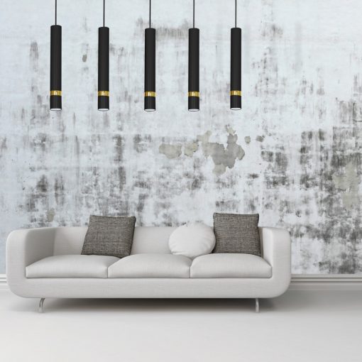 Pendant lamp JOKER BLACK/GOLD 5xGU10