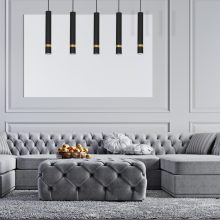 Pendant lamp JOKER BLACK/GOLD 5xGU10