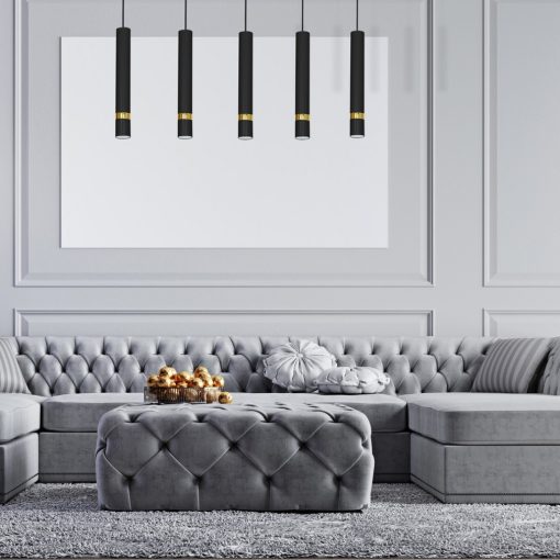 Pendant lamp JOKER BLACK/GOLD 5xGU10