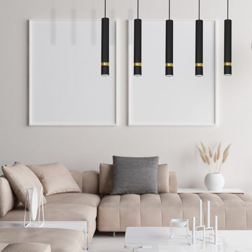 Pendant lamp JOKER BLACK/GOLD 5xGU10
