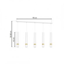 Pendant lamp JOKER WHITE/GOLD 5xGU10