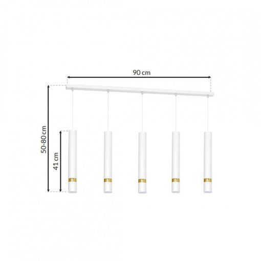 Pendant lamp JOKER WHITE/GOLD 5xGU10