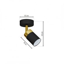 Wall lamp JOKER BLACK/GOLD 1xGU10