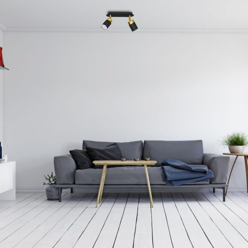 Ceiling  lamp JOKER BLACK/GOLD 2xGU10