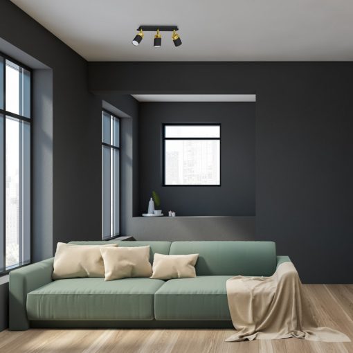 Ceiling  lamp JOKER BLACK/GOLD 3xGU10