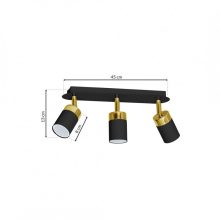 Ceiling  lamp JOKER BLACK/GOLD 3xGU10