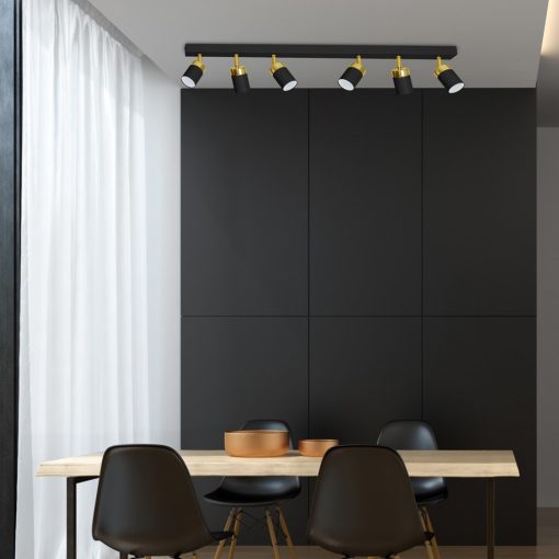 Ceiling  lamp JOKER BLACK/GOLD 6xGU10