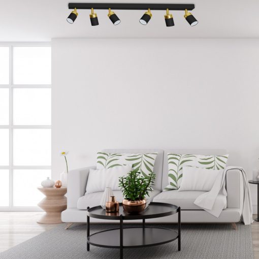 Ceiling  lamp JOKER BLACK/GOLD 6xGU10
