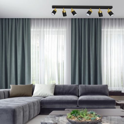 Ceiling  lamp JOKER BLACK/GOLD 6xGU10