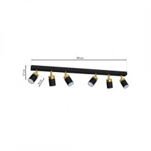Ceiling  lamp JOKER BLACK/GOLD 6xGU10