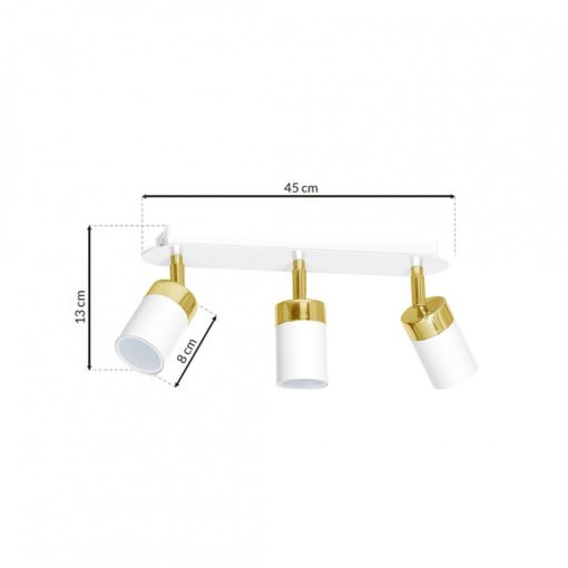 Ceiling  lamp JOKER WHITE/GOLD 3xGU10
