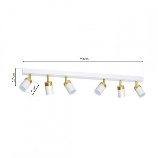 Ceiling  lamp JOKER WHITE/GOLD 6xGU10