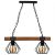 Pendant lamp ULF BLACK/WOOD 2xE27