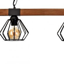 Pendant lamp ULF BLACK/WOOD 2xE27