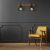 Pendant lamp ULF BLACK/WOOD 2xE27
