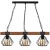 Pendant lamp ULF BLACK/WOOD 3xE27