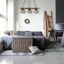 Pendant lamp ULF BLACK/WOOD 3xE27