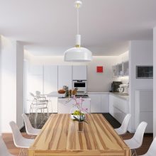 Pendant lamp MALMO WHITE/GOLD 1xE27